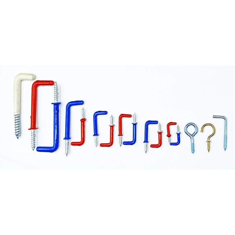 DIY Crafts DIY Crafts Pack of 2 Pcs DIY Crafts Stainless Steel Screw Eye Rings Cup Hooks and Square Hooks8 SizePack of 2 Pcs DIY Crafts  - Image 1