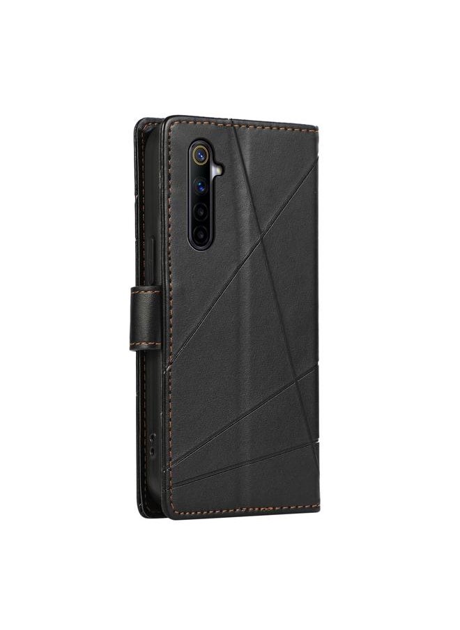 إيروريكس جراب لهاتف Realme 6 / 6s مصنوع من جلد البولي يوريثان الأصلي مع نقش خطوط  - Image 3