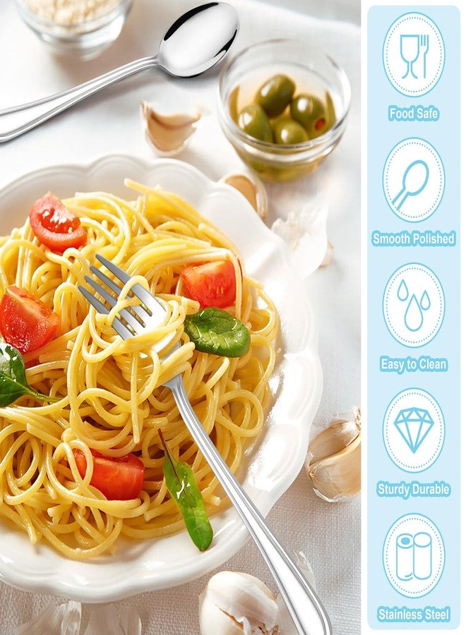 E-far 10-Piece Toddler Utensils, Kid Stainless Steel Silverware Set, Children Safe Forks and Spoons Set for Self Feeding, Healthy & Non-Toxic, Mirror Polished & Easy to Clean - Image 4