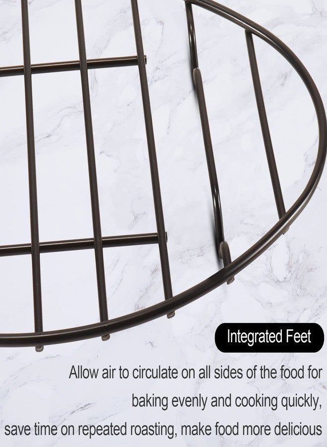 Fivebop 2 Pack Roasting Racks Oval Non Stick Stainless Steel Cooling Rack Grill Cooking Baking Grilling Roasting Steamer Rack Oven and Dishwasher Safe 12" x 8.5" - Image 3