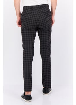 Bar III Men Skinny Fit Checkered Dress Pants, Black  - Image 3