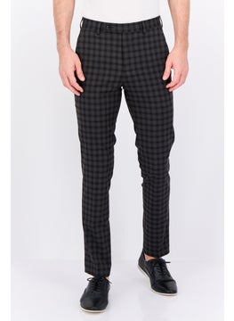 Bar III Men Skinny Fit Checkered Dress Pants, Black  - Image 1