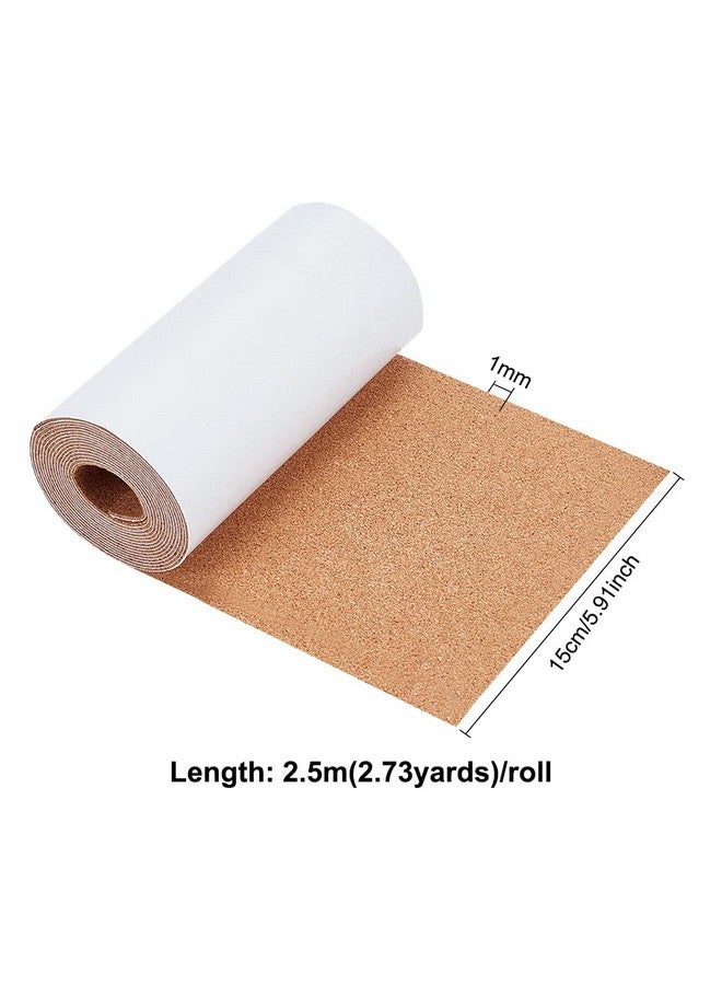 BENECREAT 98.4X5.9Inch Self-Adhesive Cork Roll, 1 Mm Thick Cork Mat With Strong Adhesive-Backed For Wall Decoration, Party And Diy Crafts - Image 2