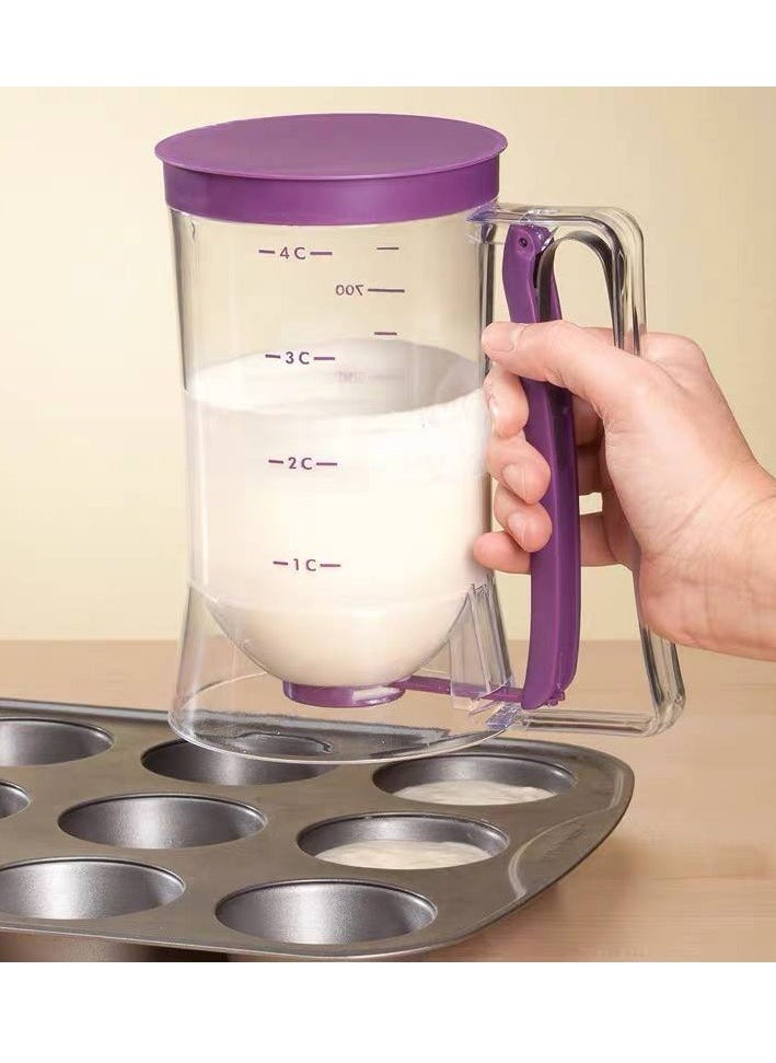 Generic Batter Jug for Making Pancakes and Cupcakes Acrylic Jug Graduated Standard Available Purple IR  - Image 1