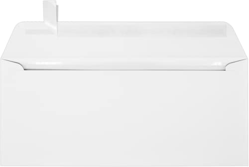 LUXPaper #10 Business Full Face Window Envelopes | Peel & Press | 4 1/8" x 9 1/2" | Bright White | 28lb. Text | 50 Qty - Image 2