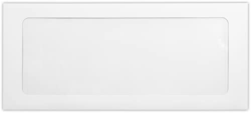 LUXPaper #10 Business Full Face Window Envelopes | Peel & Press | 4 1/8" x 9 1/2" | Bright White | 28lb. Text | 50 Qty - Image 1