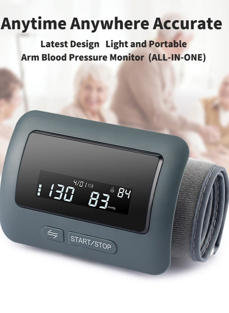 Joshberg Blood Pressure Monitor, Bluetooth Upper Arm Smart Digital Blood BP Machine, LCD Large Screen Wireless Portable USB Rechargeable Automatic Accurate Readings, Voice Prompt Irregular Heartbeat Detection  - Image 3