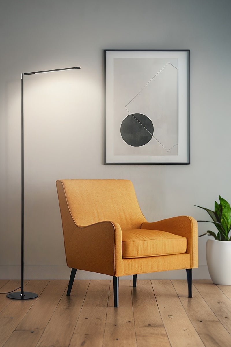 Floor Lamp LED Modern Standing Reading Light Metal Base, 3 Color & Stepless Brightness Dimmer for Living Room Corner Lamp, Office Task Light - Image 1