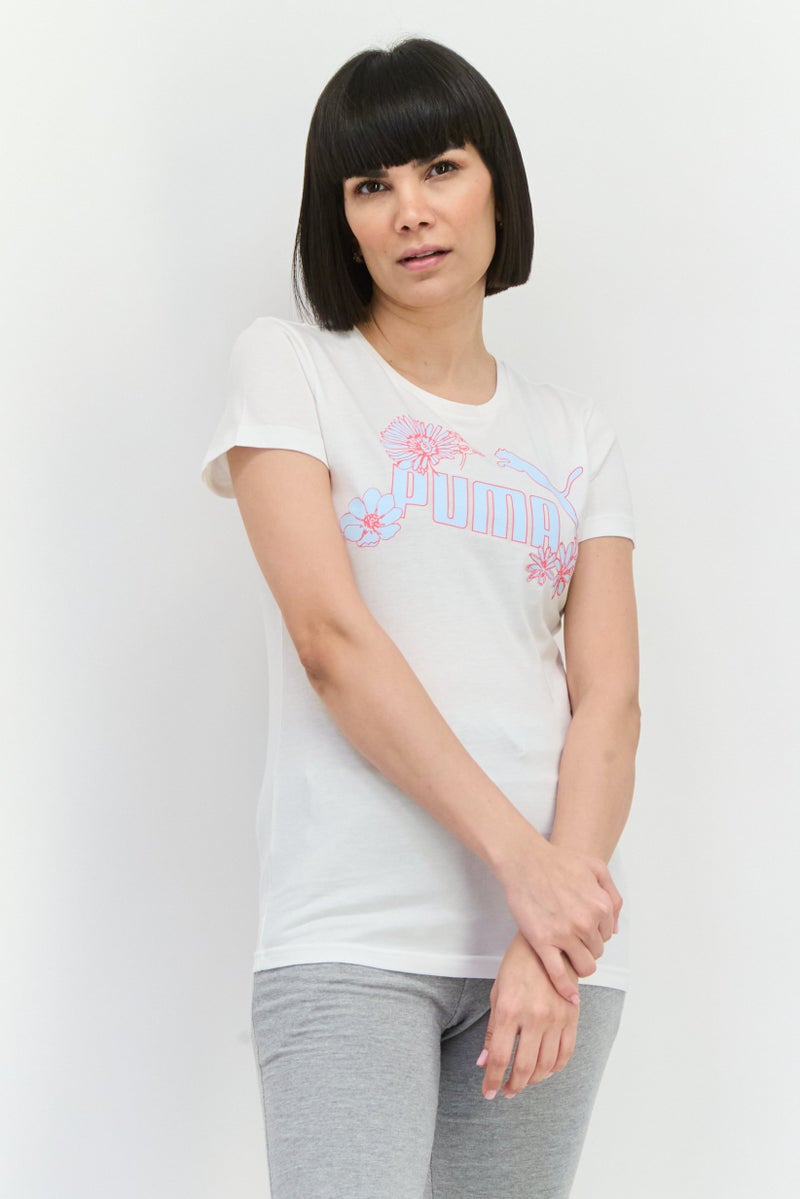 PUMA Women Sportswear Fit Short Sleeves Outdoor T-Shirt, White - Image 1