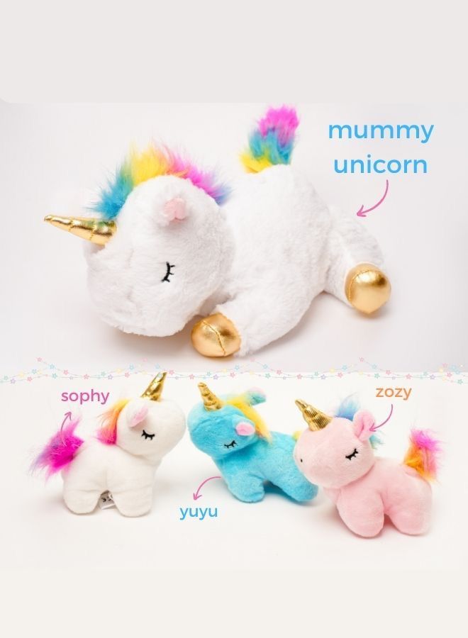 Mumfactory Unicorn Plush Toy for Girls with 4 unicorns - Image 4