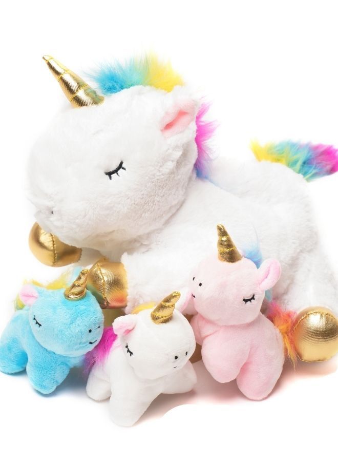 Mumfactory Unicorn Plush Toy for Girls with 4 unicorns - Image 1