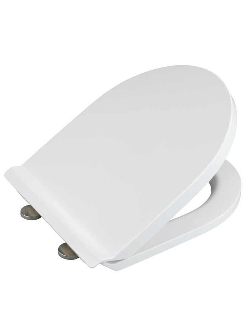 وينكو مقعد مرحاض وينكو بريميوم ميرا بآلية إغلاق ناعمة، مصنوع من البلاستيك الحراري، أبيض - Image 1