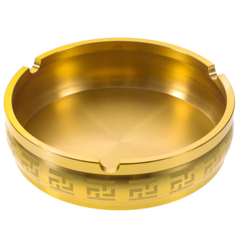 Vintage Metal Round Ashtray For Home Office Indoor Outdoor Tabletop Decor As Shown - Image 2