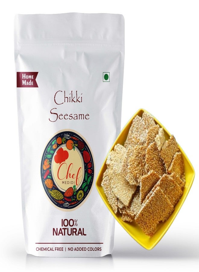Chef Medidi - Healthy Home Made Jaggery White till Chikki | Seesame seeds Bars| Nuvvula Achu | Til Ke Chikki | నువ్వుల చిక్కి | Nuvvula Patti - (1000 Grams) - Image 1
