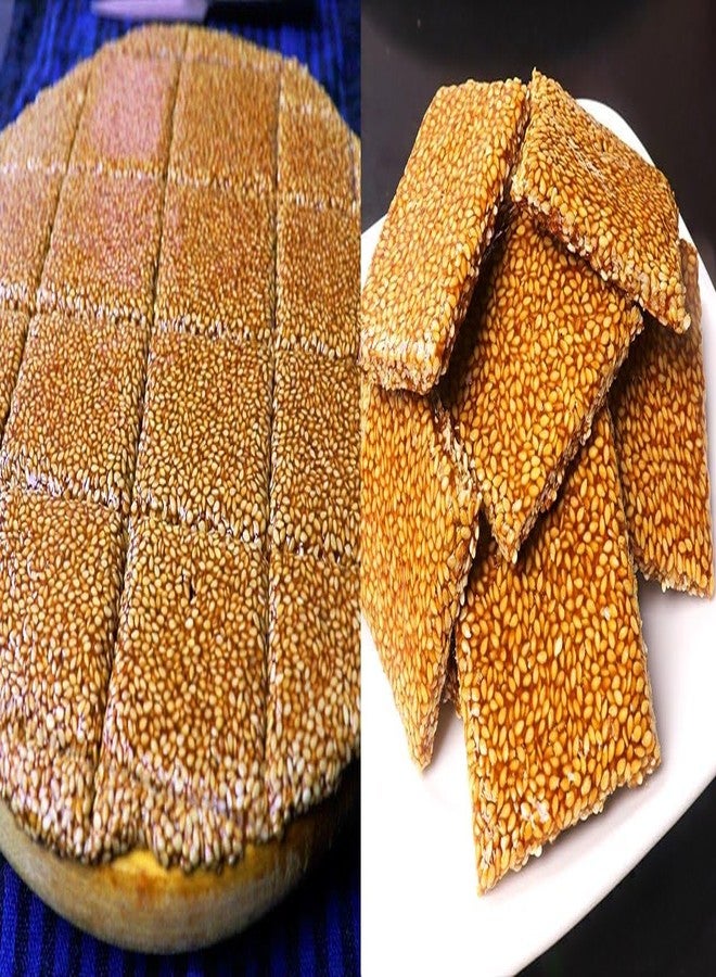 Chef Medidi - Healthy Home Made Jaggery White till Chikki | Seesame seeds Bars| Nuvvula Achu | Til Ke Chikki | నువ్వుల చిక్కి | Nuvvula Patti - (1000 Grams) - Image 3