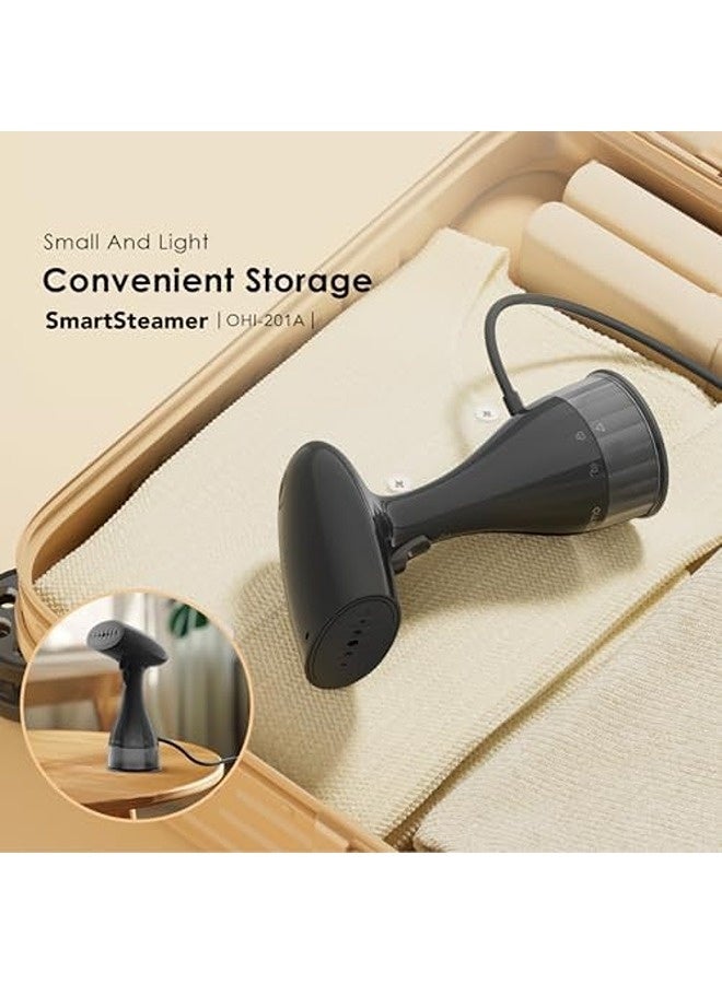 Oraimo 2-in-1 Handheld Garment Steamer (1500W) – Fast 35s Heat-Up, 22g/min Continuous Steam, Metal Plate, 220ml Tank, Lint Brush Attachment, Diamond Texture Design, 2m Cord, Ideal for All Fabrics & Travel - Image 4