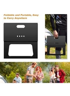Manful Portable Charcoal Grill for Camping Cooking Stainless Steel Mini Folding Grill Stove for Travel, Picnic, Motorhome with Cover BBQ Cooking for Outdoor Camping  - Image 4