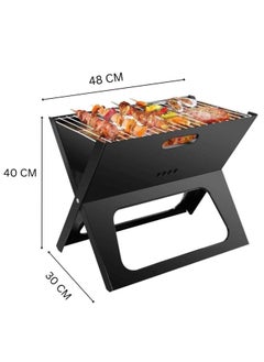 Manful Portable Charcoal Grill for Camping Cooking Stainless Steel Mini Folding Grill Stove for Travel, Picnic, Motorhome with Cover BBQ Cooking for Outdoor Camping  - Image 3