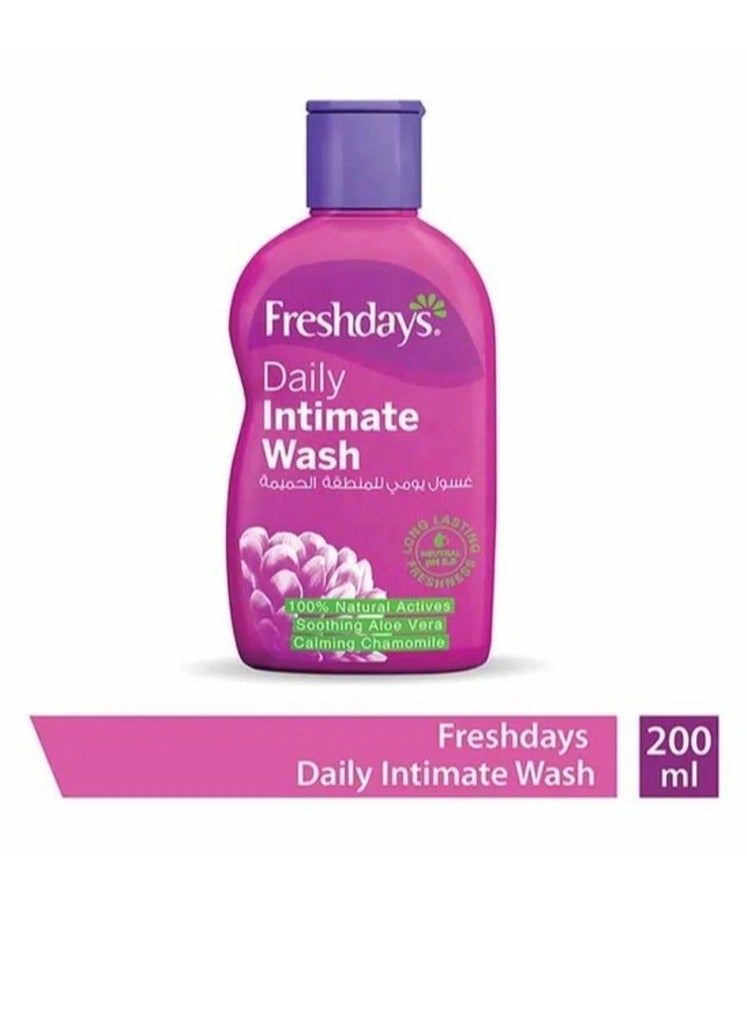 Freshdays Daily Intimate Wash With 100% Natural Actives 200ml - Image 2
