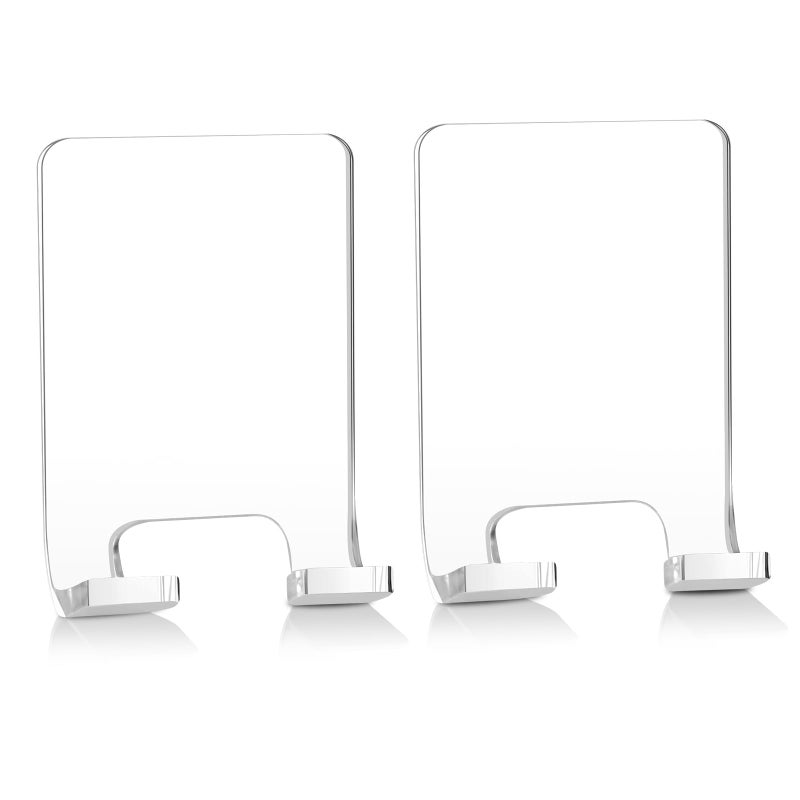 VIS'V Adhesive Razor Holder, Wall Mount Shower Razor Hooks for His and Hers, Acrylic, Waterproof, Clear, 2 Pcs - Image 1