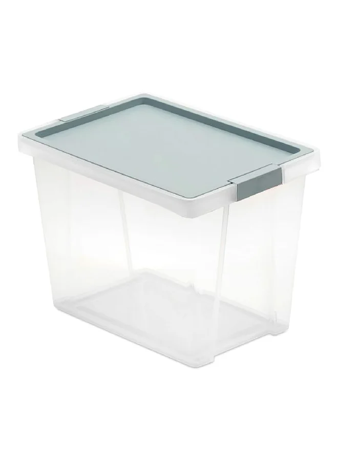 TATAY Multi Purpose Stackable Storage Box with Lid Blue Mist and Clear 35 L 1157400