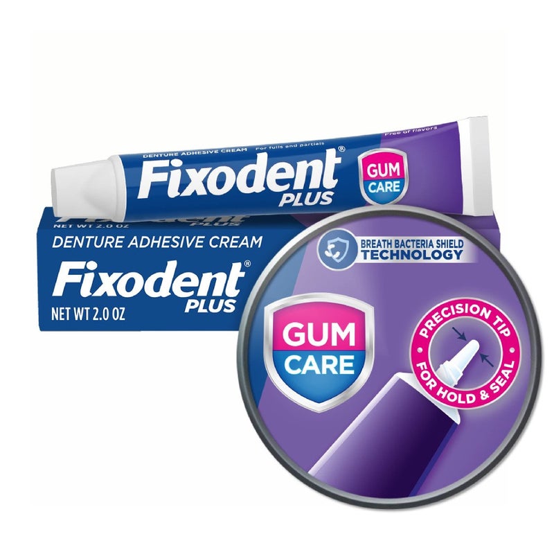 Fixodent Plus Denture Adhesive Cream 2 oz (Pack of 3) - Image 3