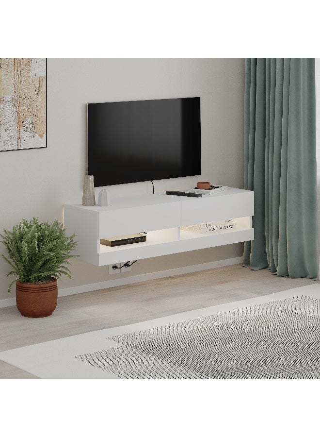Mourah Home MOON TV UNIT 120 - WHITE - Image 3