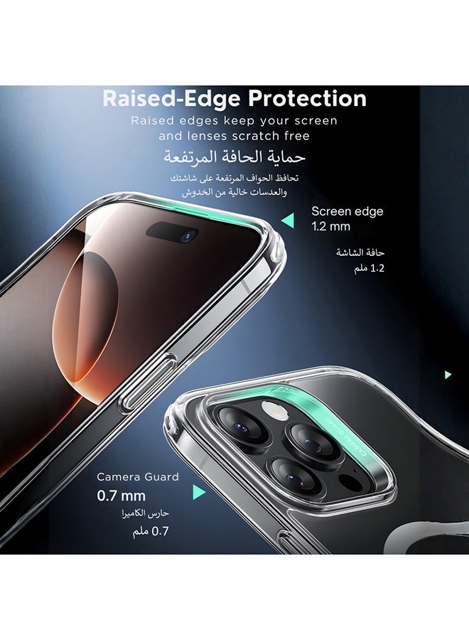 اي اس ار ESR كفر آيفون 16 برو، مع زر تحكم بالكاميرا، متوافق مع MagSafe، حماية عسكرية، حامل مدمج (Stash Stand)، شفاف - Image 3