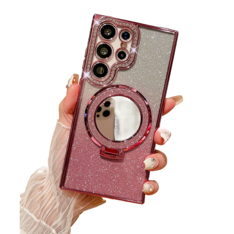 غطاء MagSafe | حامل قائم | Cherry Blossom Pink | TPU | مقاوم للصدمات | مقاوم للصدمات لـ Samsung Galaxy S22 - Image 1
