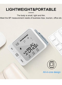 Healife Blood pressure monitor, upper arm pressure gauge, can be linked to mobile phones, large LCD screen, fully automatic and accurate readings, adjustable blood pressure cuff, upper arm blood pressure machine, voice prompts, arrhythmia detection, clear display  - Image 3