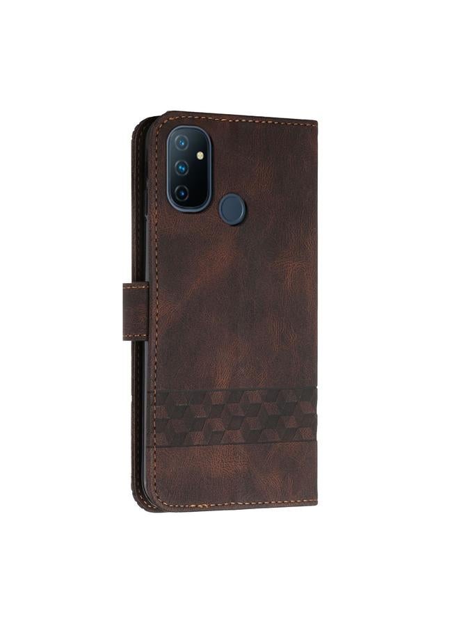 اس-توب جراب هاتف جلدي قابل للطي بملمس مكعب لهاتف OnePlus Nord N10 5G - Image 3