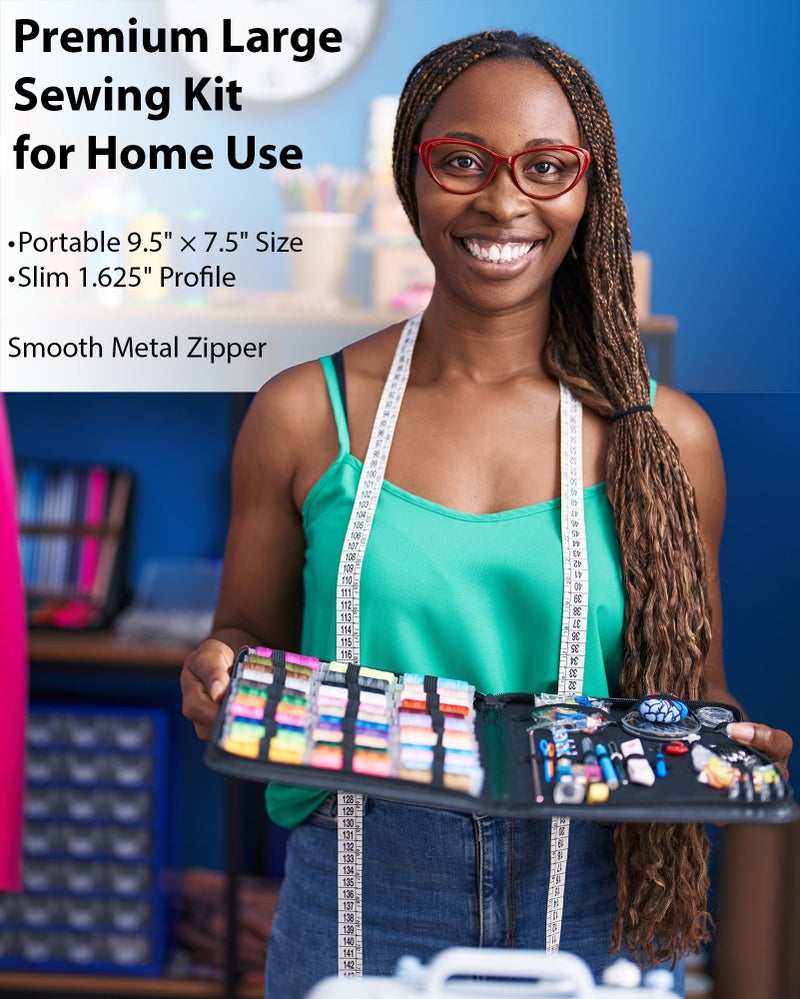 Vellostar Large Sewing Kit for Adults & Beginners â€“ Portable Needle and Thread Kit with Professional Sewing Supplies & Accessories for Home Clothing Repairs, 36XL-Color Threads, 30-Assorted Needles - Image 3