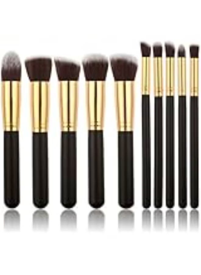 10Pcs Makeup Brushes Set Eyeshadow Lip Powder Concealer Blusher Cosmetics Tool - Image 1