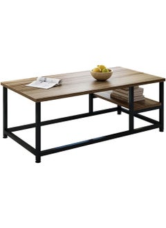 AGD Coffee table simple European style double layer MDF engineering board home sofa coffee table for living room  - Image 1