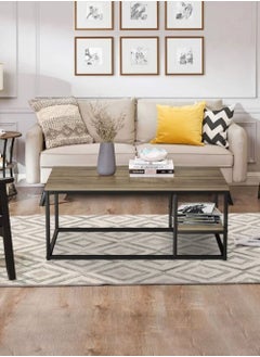 AGD Coffee table simple European style double layer MDF engineering board home sofa coffee table for living room  - Image 2