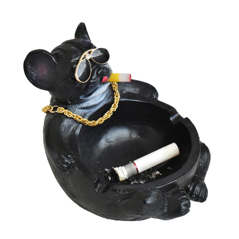 Cartoon Animal Ashtray Household Innovative Decorative Bully Dog Ashtray for Living Room Black - Image 5