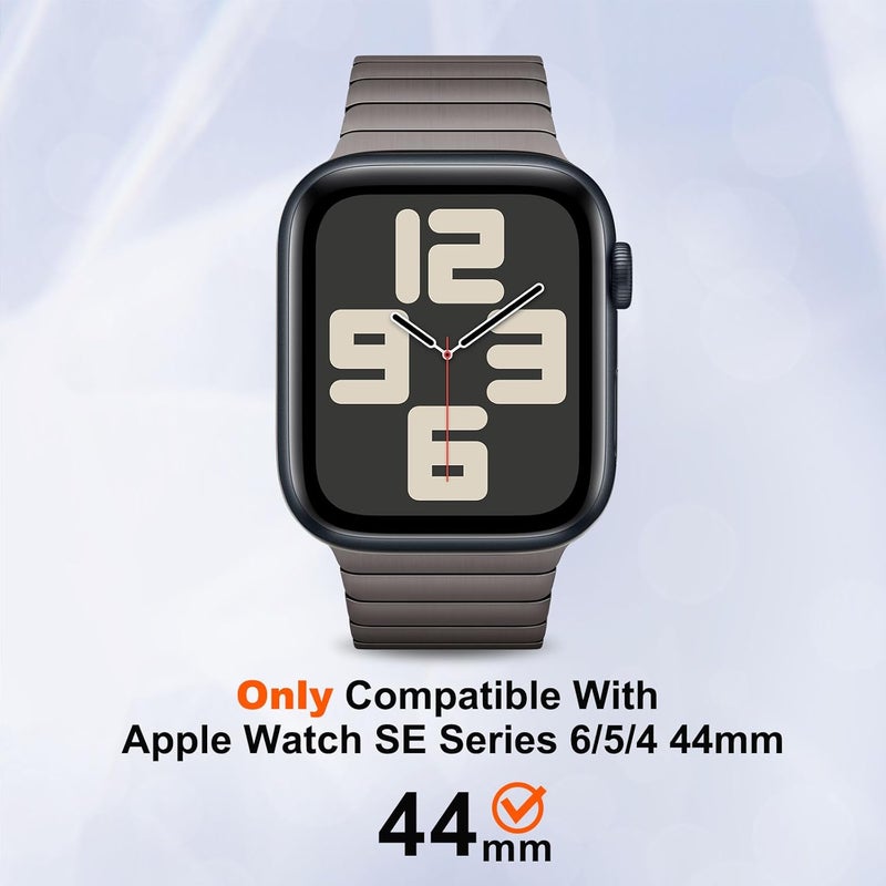 Suphart Metal Bumper Cover Compatible with Apple Watch Series 6/5/4/SE Case, [Turn 44mm into Ultra Look] Rugged Shockproof Protector with Back Frame for iWatch 44mm, Graphite Gulf user preference oriented build - Image 3