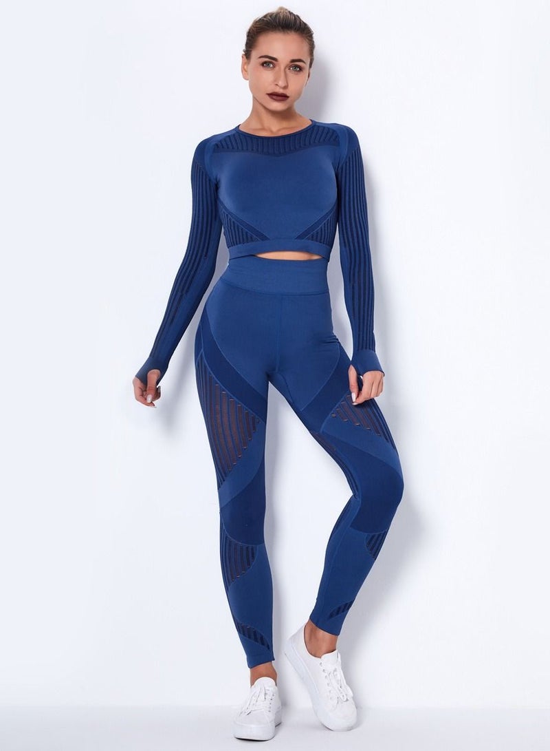 Loquat Sports Fitness 2-Piece Set Dark Blue  - Image 1