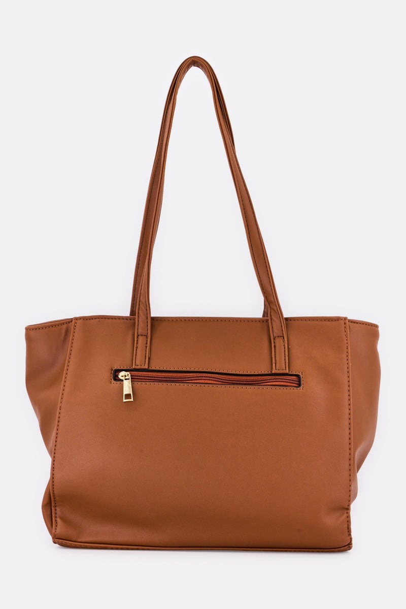 Lavie حقيبة توت بشعار العلامة التجارية للنساء، بني - Image 2