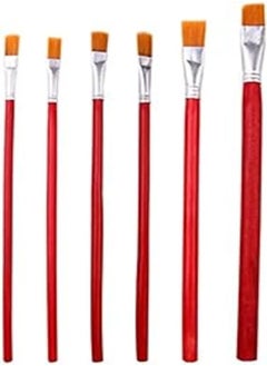 OR 6pcs/Set Paint Brush Set Nylon Red Brush Kid Watercolor Drawing Painting 