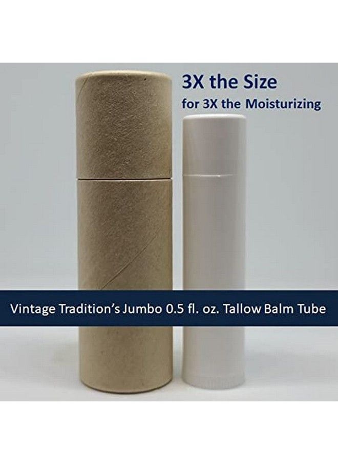 vintage tradition - أنبوب زبدة الشفاه المرطبة من شحم البقر مع زيت النعناع العطري يرطب ويهدئ الشفاه الجافة بلسم شحم البقر المغذي بالعشب بحجم 0.5 أونصة سائلة. - Image 1