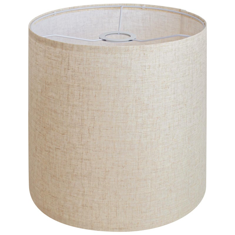 YoflowX Beige Linen Tall Drum Lampshade 11 Top x 11 Bottom x 12 High Lamp Shade Lamp Shade Replacement for Table and Floor Lamps Pendant LightHandcrafted LampshadeEasy Assembly - Image 2