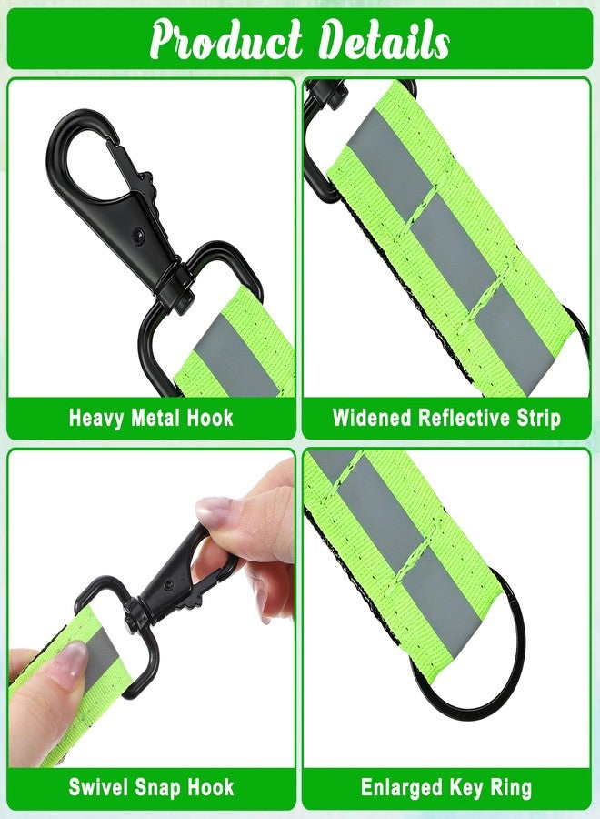 Zelphvt 3 Pcs Glow in the Dark Keychain Reflective Glow Keychain Tag Backpack High Visibility Reflector for Dog Collar Cycling Camping Adults Purse - Image 3