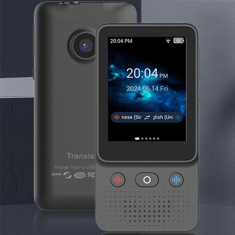 مترجم الصوت الذكي الفوري 2 بشاشة لمس 8 بوصة واي فاي بلوتوث 138 لغة للسفر والاجتماعات - Image 3