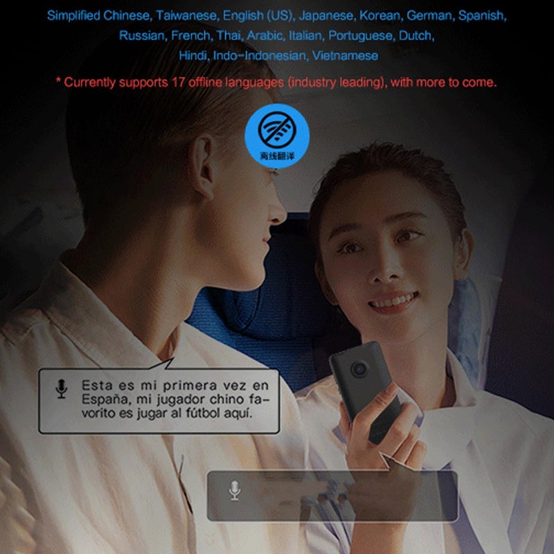 مترجم الصوت الذكي الفوري 2 بشاشة لمس 8 بوصة واي فاي بلوتوث 138 لغة للسفر والاجتماعات - Image 4