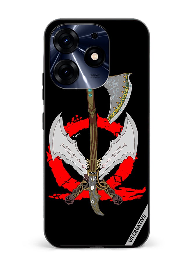 VR CREATIVE Protective Case Cover For Tecno Spark 10 Pro God Of War Weapons Design Multicolour - Image 1