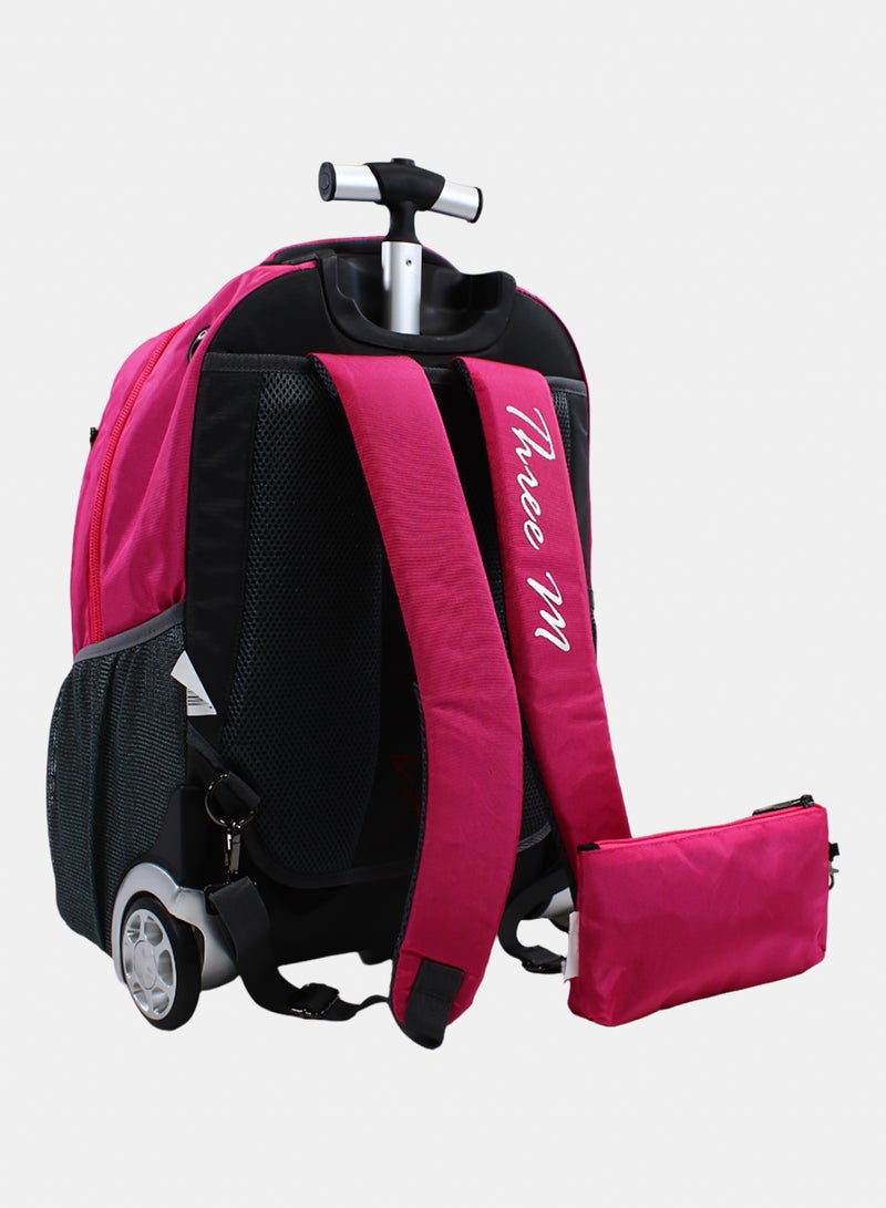 3M Trolley School Bag with Pencil Case – Fuchsia - Image 2