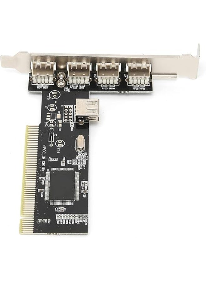PCI to USB Expansion Card – 4-Port USB 2.0 Controller Adapter for Desktop PC  - Image 1