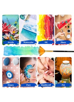 Zibuyu ZIBUYU® Painting Brushes Set Kit Artists Paint Brushes for Acrylic Watercolor Oil Painting Brushes Soft Nylon Hairs-Free Professional Paint Brushes with Case, Palette & Sponge - 17 Pieces  - Image 2