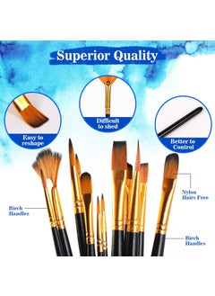 Zibuyu ZIBUYU® Painting Brushes Set Kit Artists Paint Brushes for Acrylic Watercolor Oil Painting Brushes Soft Nylon Hairs-Free Professional Paint Brushes with Case, Palette & Sponge - 17 Pieces  - Image 5